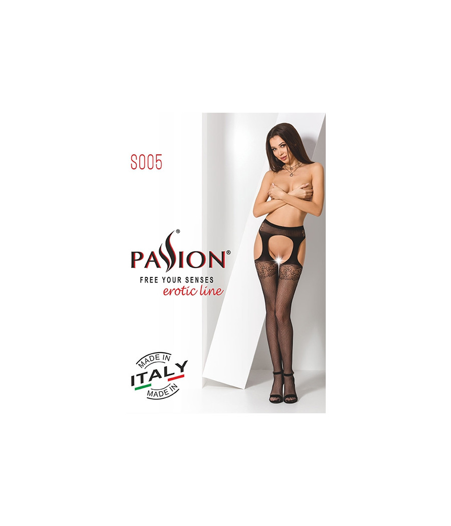 Collants ouverts S005 - Noir