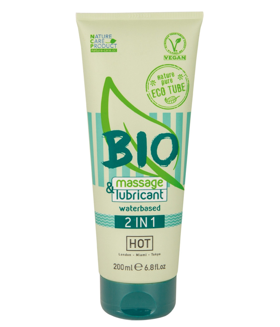 Massage & lubrifiant bio 200ml - HOT