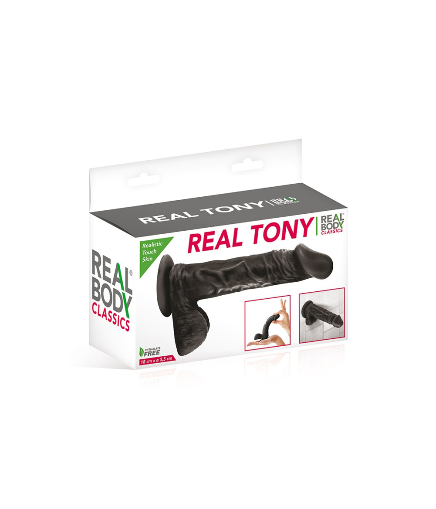 Gode réaliste 18 cm - Real Tony Noir