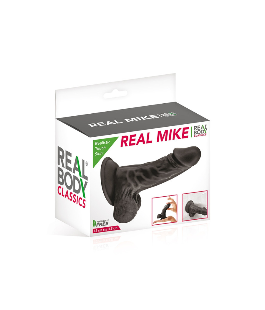 Gode réaliste noir 13 cm - Real Mike