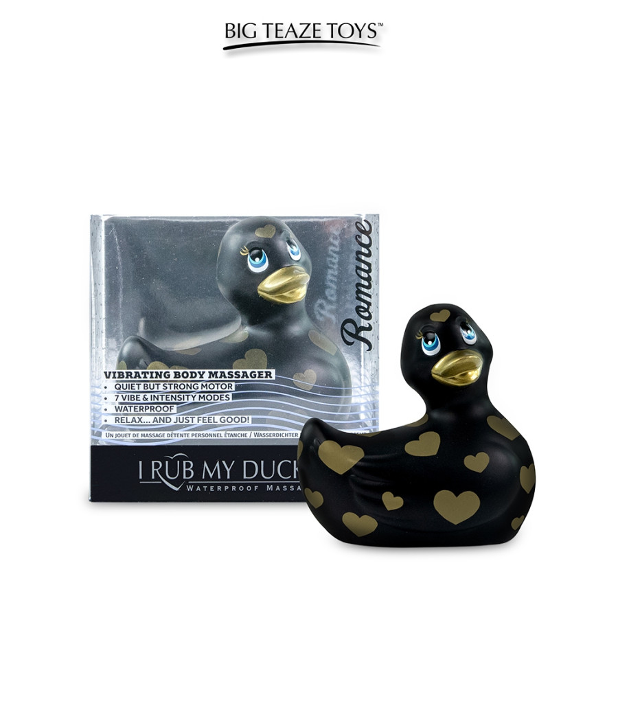 Mini canard vibrant Romance noir et or