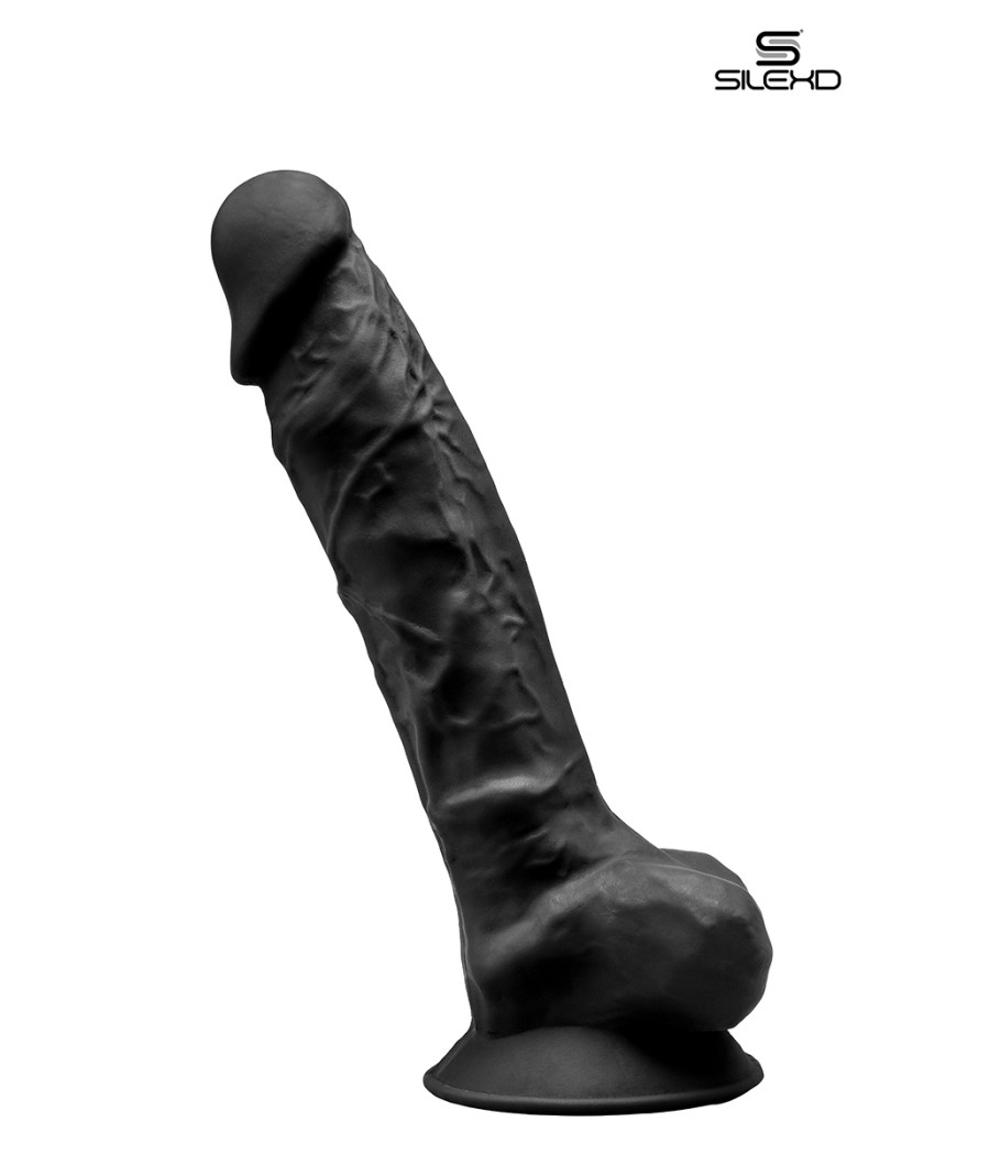 Gode double densité noir 23 cm - Modèle 1