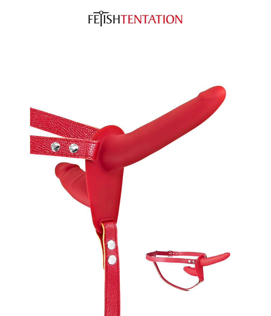 Double gode ceinture rouge - Fetish Tentation