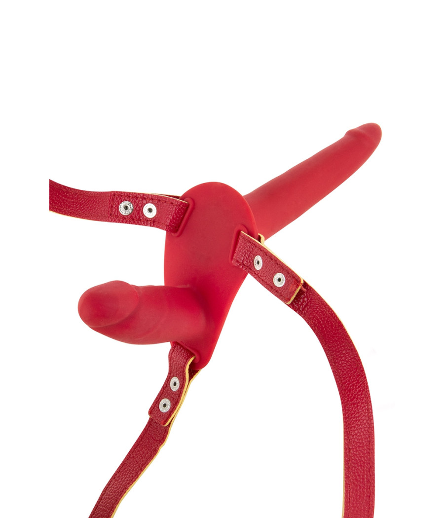 Double gode ceinture rouge - Fetish Tentation