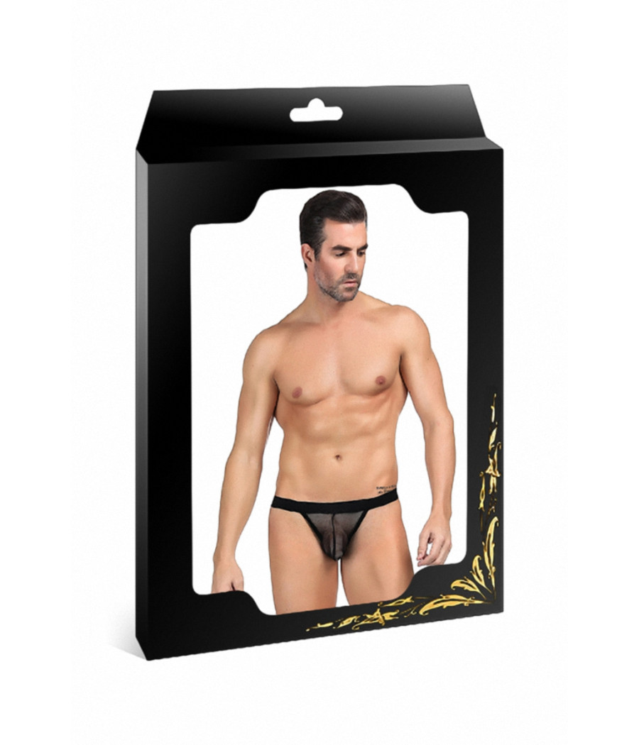 String homme noir résille