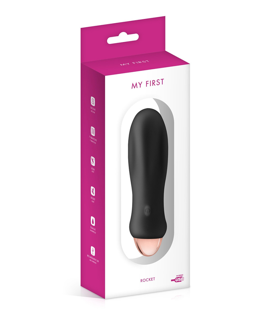 Vibromasseur rechargeable Rocket noir - My First