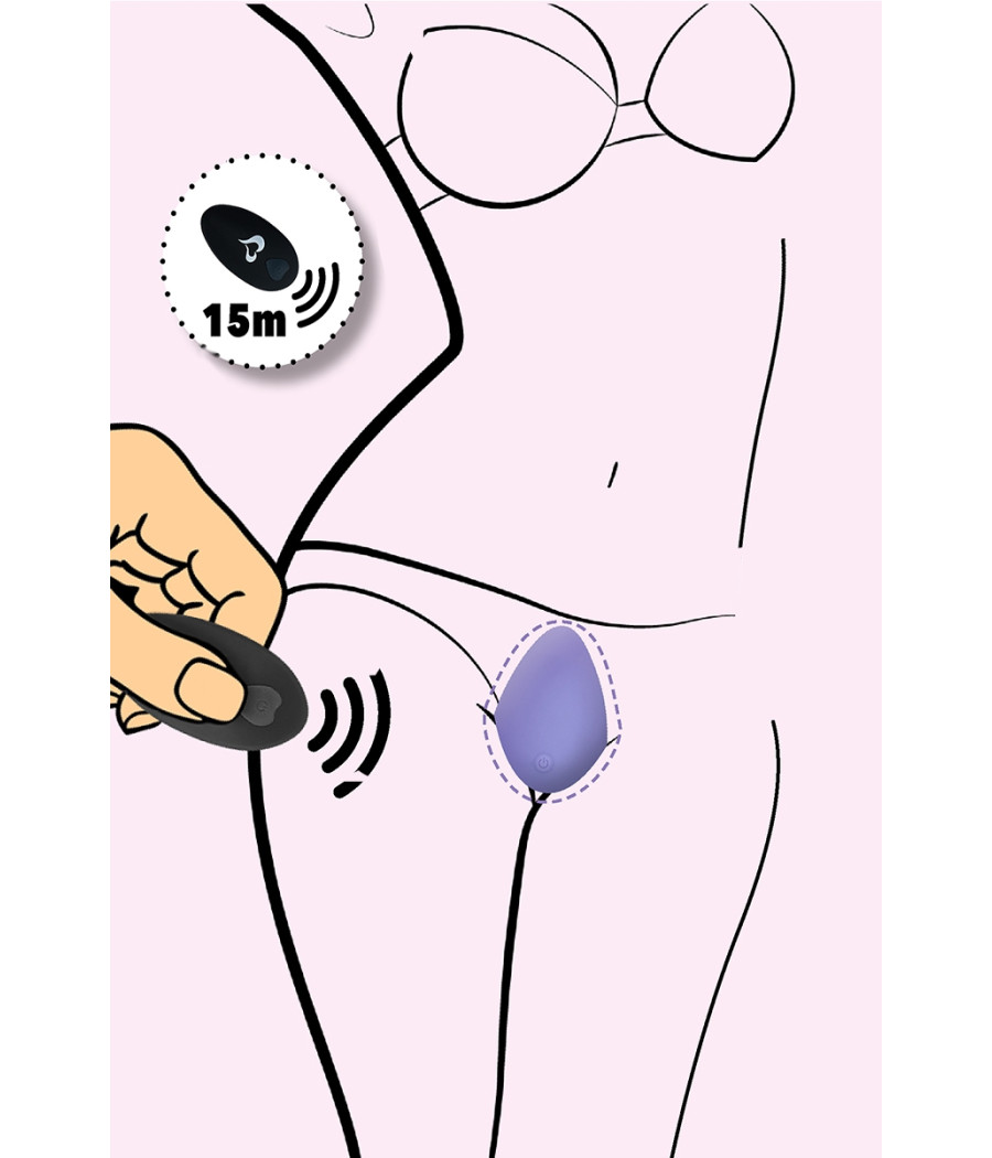 Stimulateur télécommandé Panty Vibe violet - FeelzToys