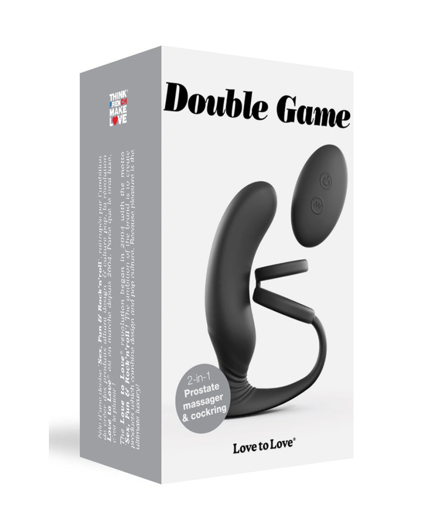 Stimulateur de prostate + cockring Double game