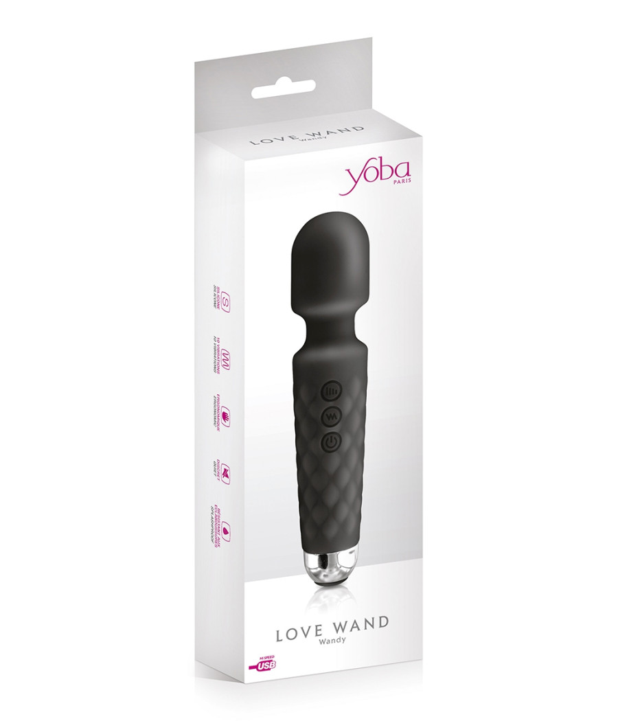 Vibro Love Wand rechargeable noir - Yoba