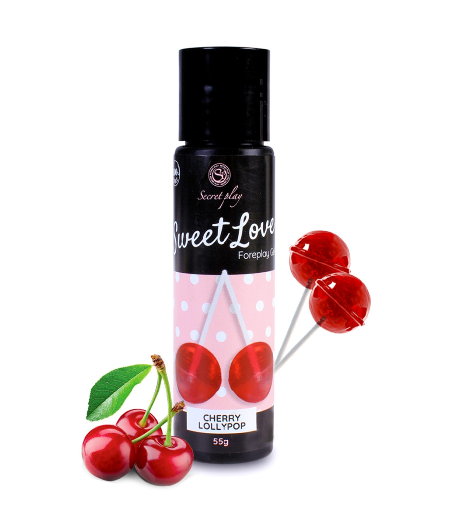 Lubrifiant comestible sucette à la cerise -  60 ml