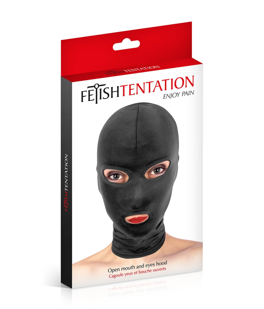 Cagoule BDSM 3 ouvertures - Fetish Tentation