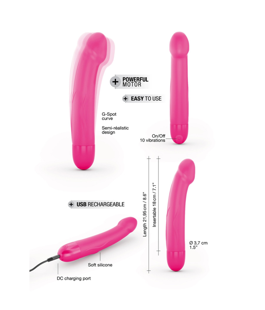 Vibro rechargeable Real Vibration rose M 2.0 - Dorcel