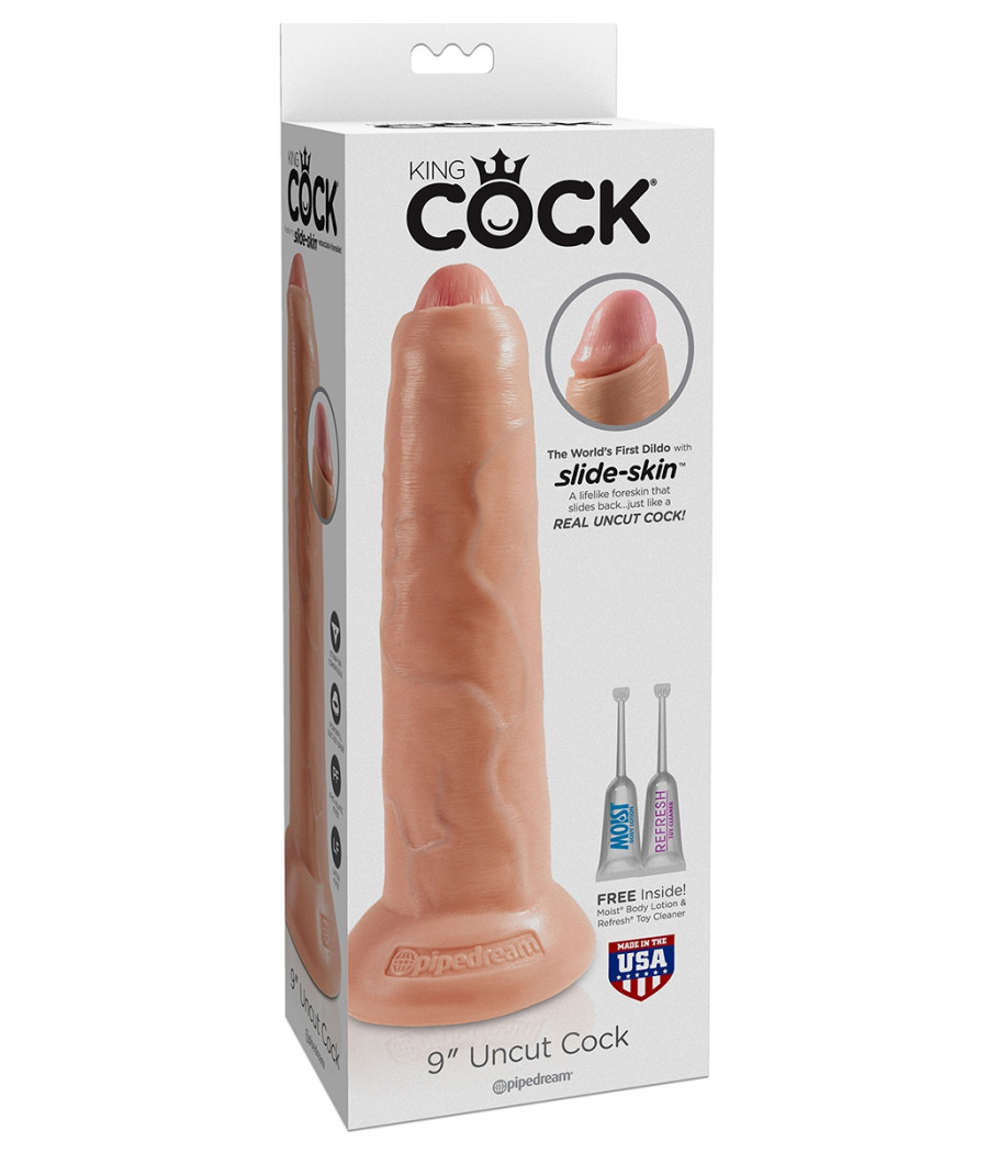 Gode 23,5 cm avec prépuce - King Cock