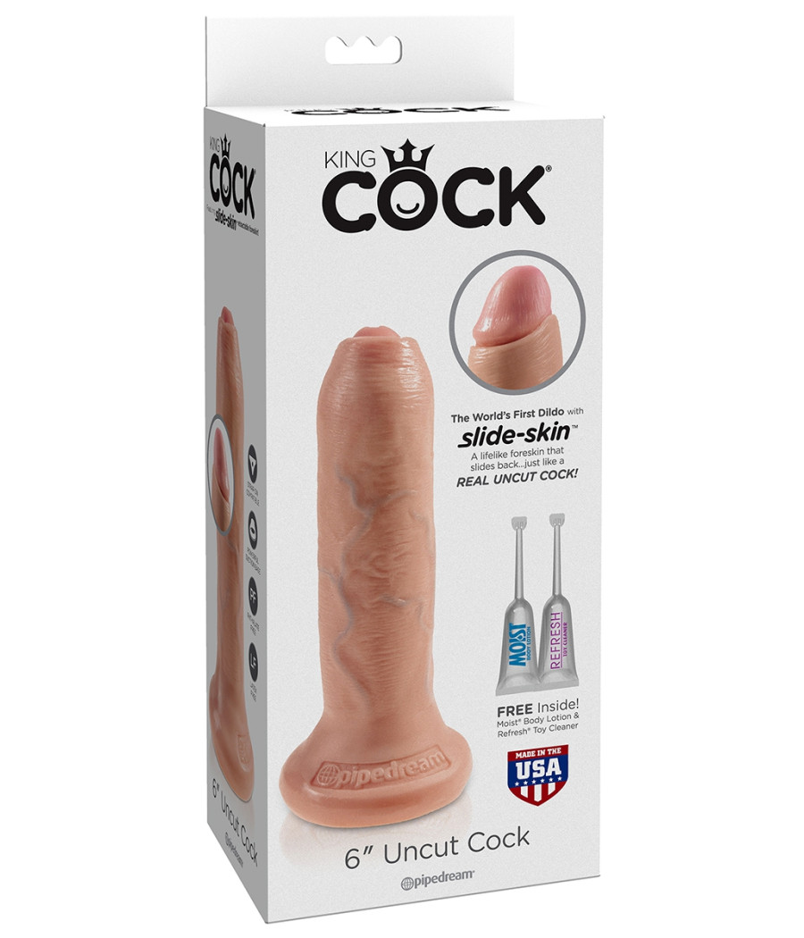 Gode 17,5 cm avec prépuce - King Cock