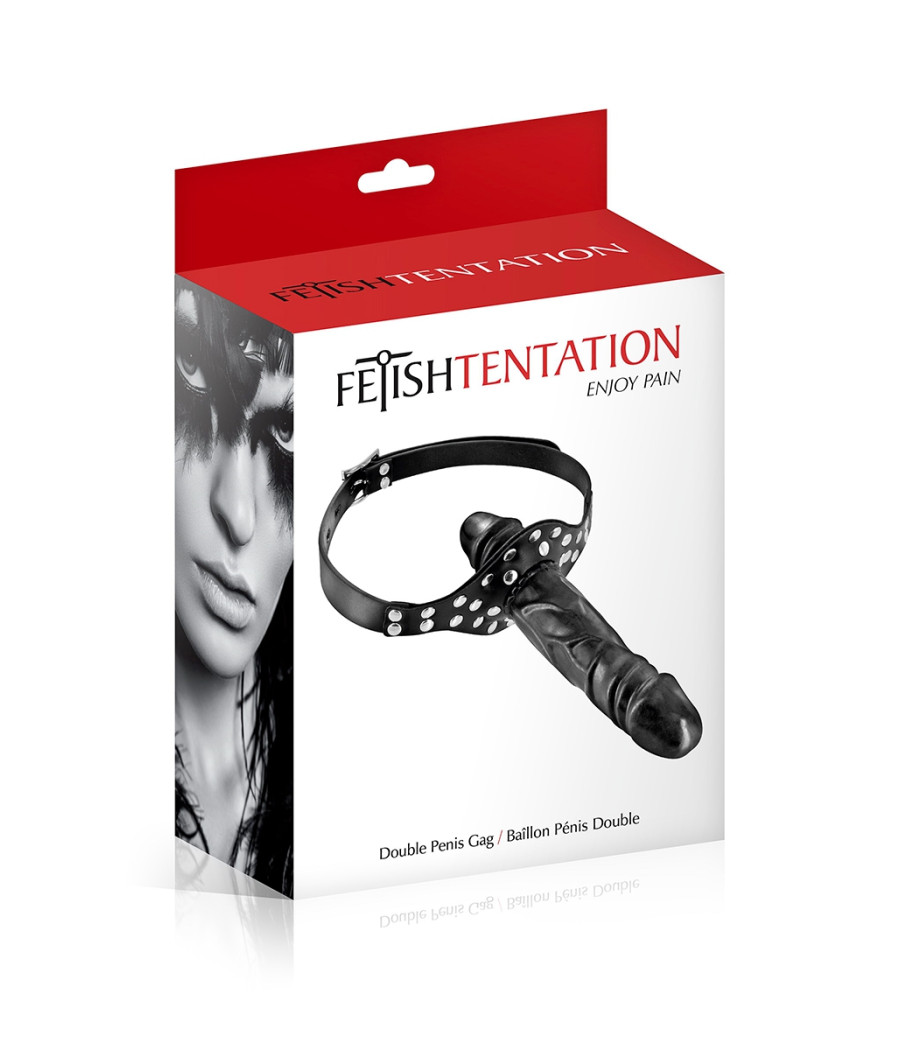 Bâillon double gode black - Fetish Tentation