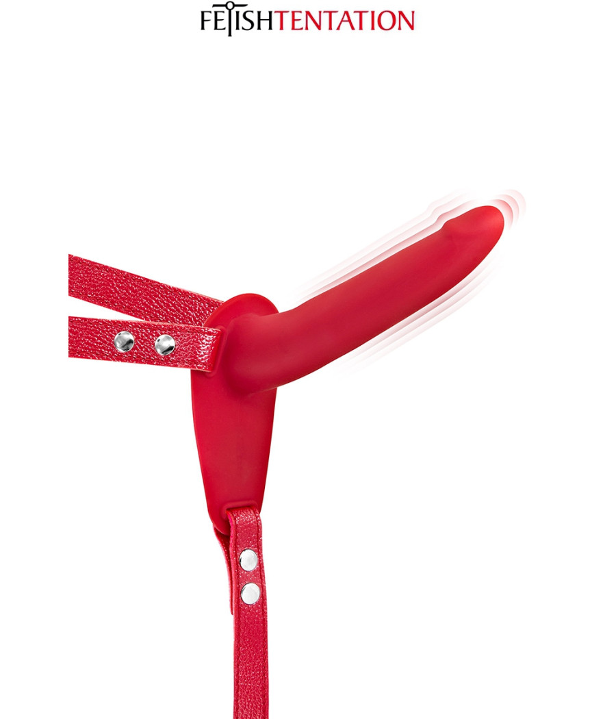 Gode ceinture rouge vibrant Fetish Tentation