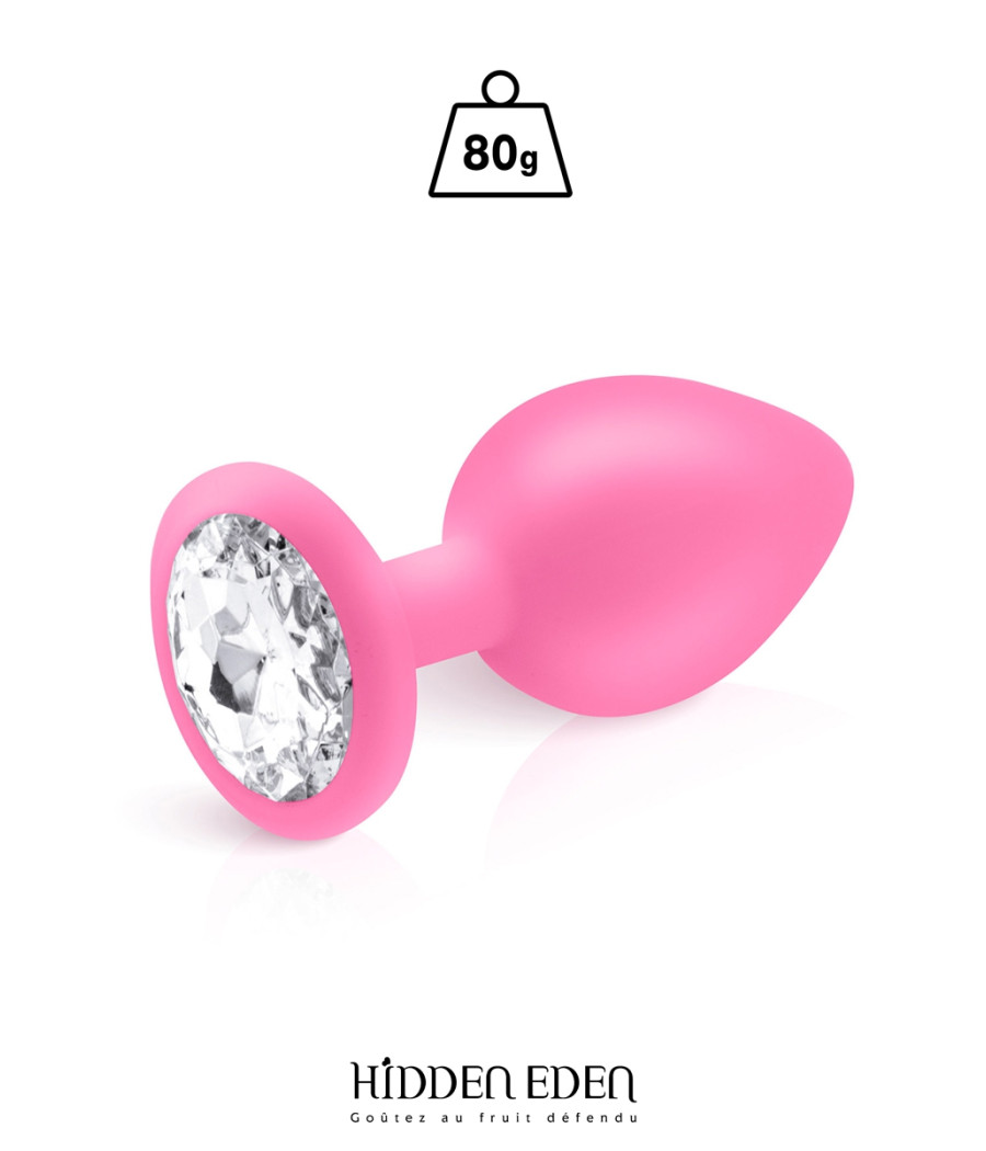 Plug bijou silicone rose L - Hidden Eden