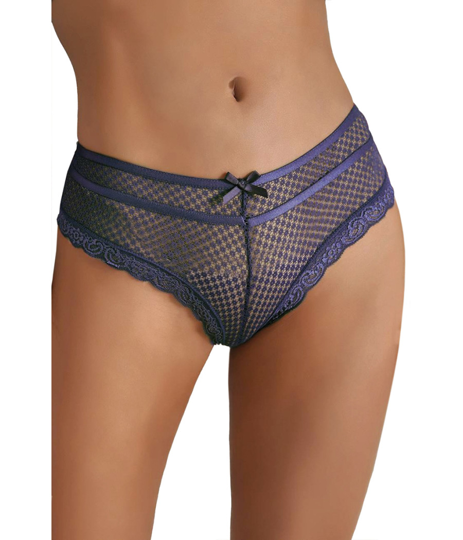 Tanga bleu dentelle - Paris Hollywood