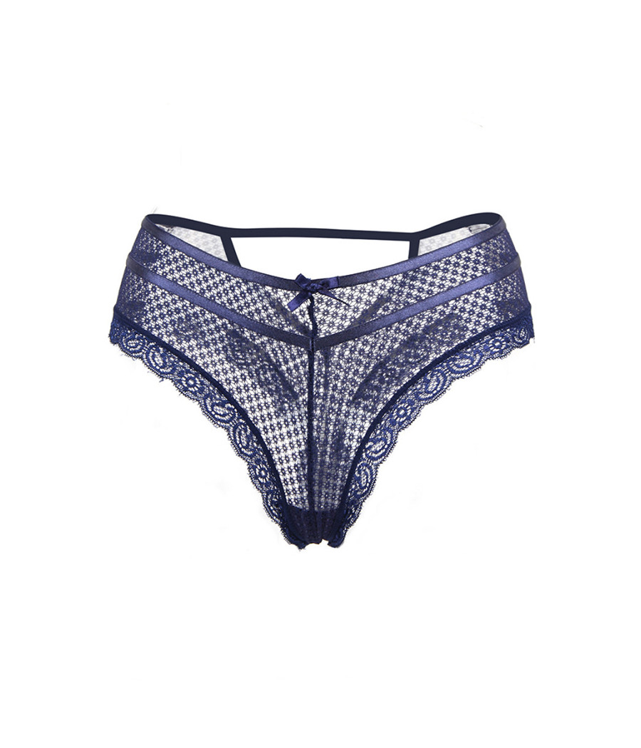 Tanga bleu dentelle - Paris Hollywood