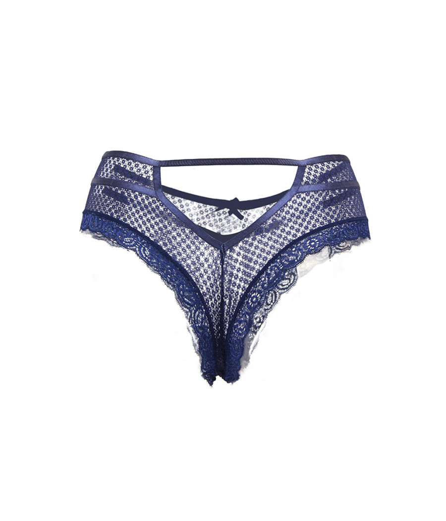 Tanga bleu dentelle - Paris Hollywood