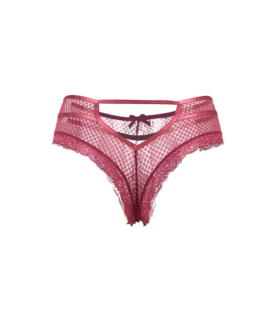 Tanga bordeaux dentelle - Paris Hollywood