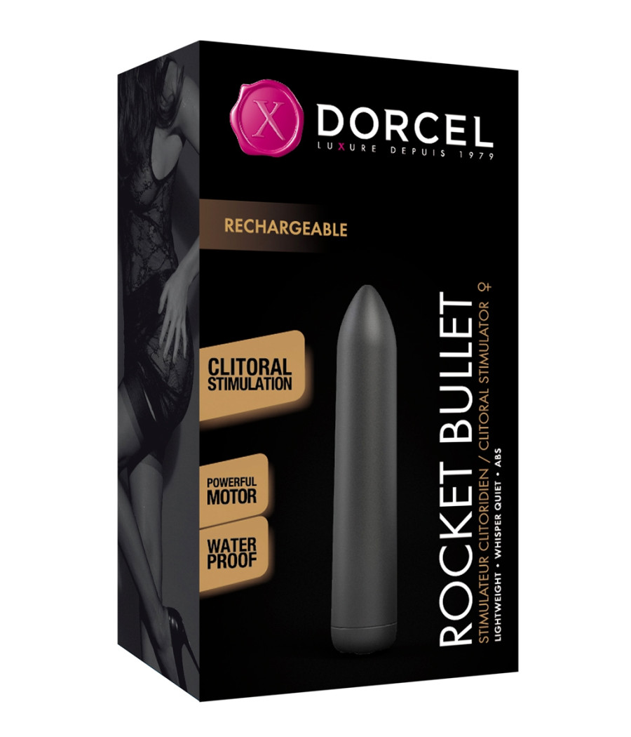 Mini vibro Rocket Bullet noir - Dorcel