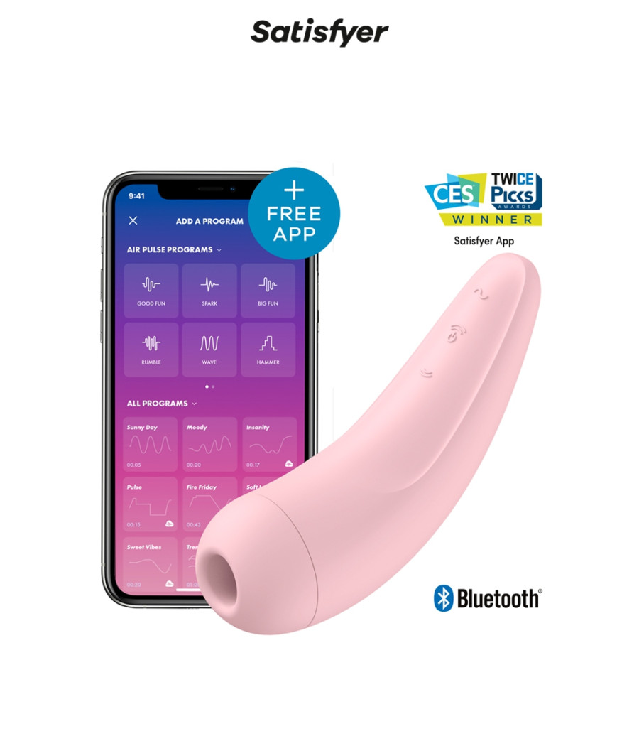 Stimulateur connecté Curvy 2+ rose - Satisfyer