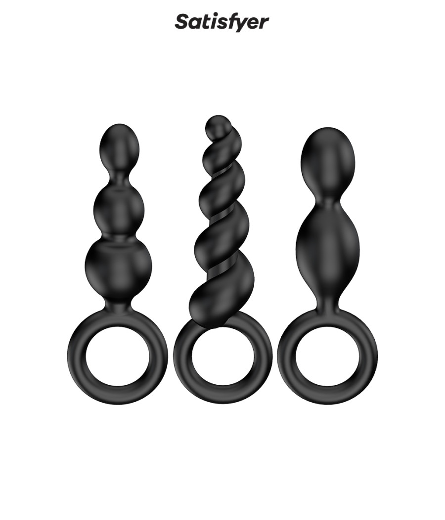 Set de 3 plugs noirs Booty Call - Satisfyer