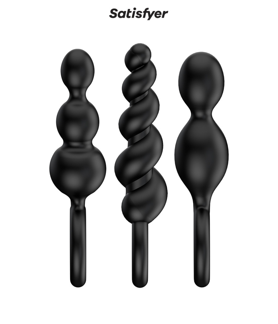 Set de 3 plugs noirs Booty Call - Satisfyer