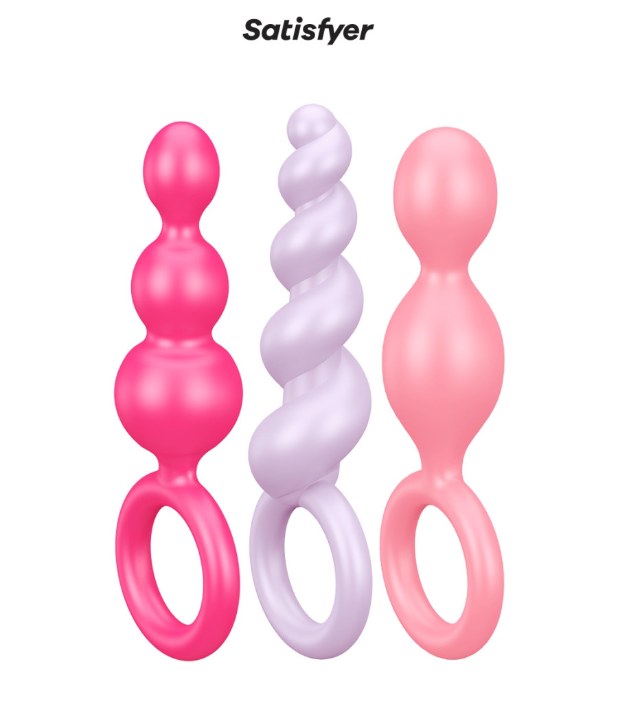 Set de 3 plugs colorés Booty Call - Satisfyer