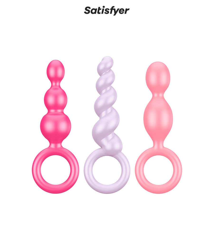 Set de 3 plugs colorés Booty Call - Satisfyer