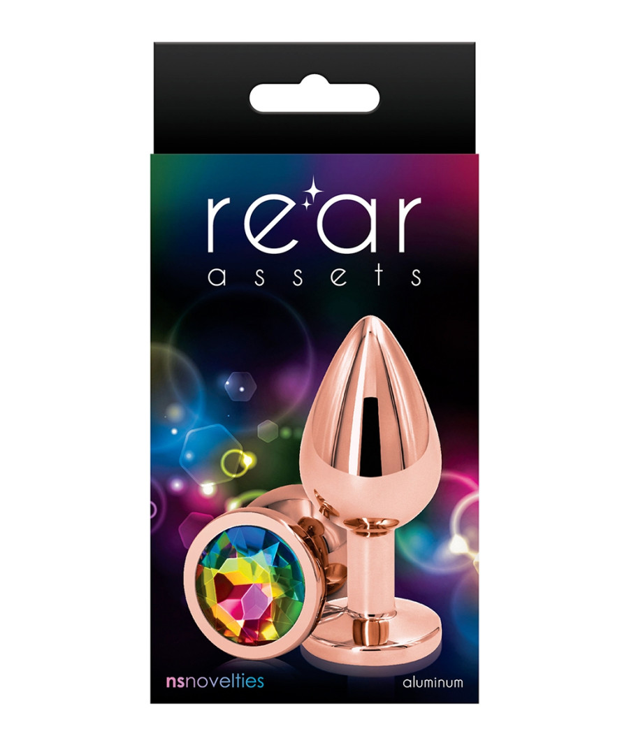 Plug anal aluminium rose gold M - Rear Assets