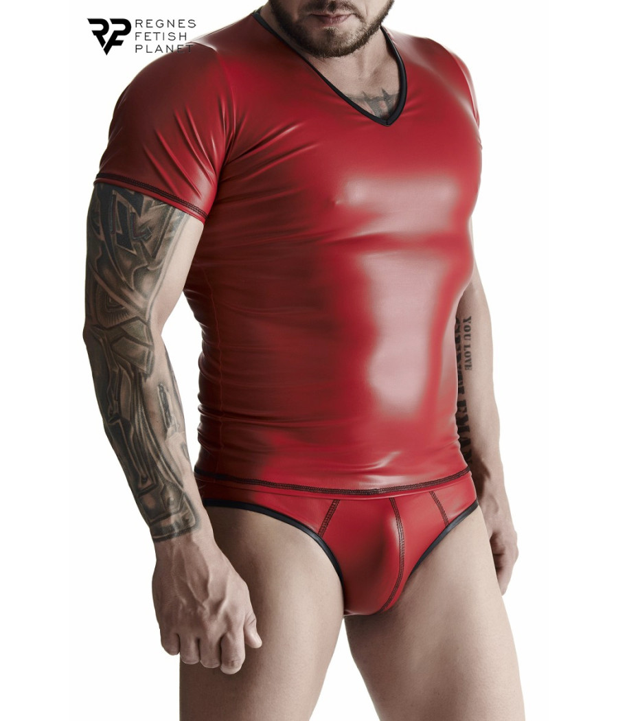 T-shirt wetlook rouge - Regnes