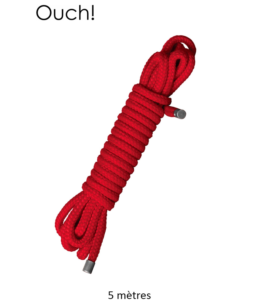 Corde de bondage Japonais 5m rouge - Ouch