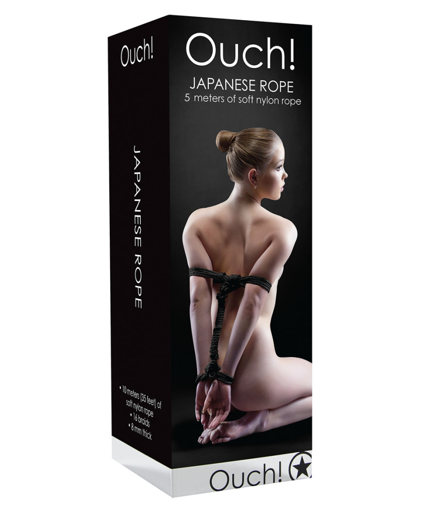 Corde de bondage Japonais 5m noire - Ouch