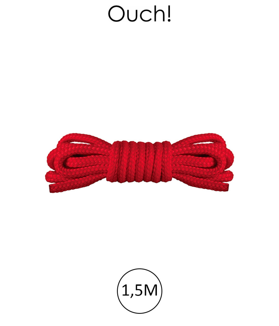 Mini corde de bondage 1,5m rouge - Ouch