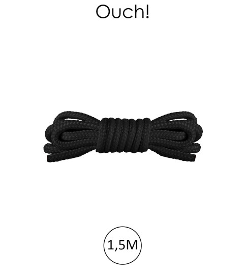 Mini corde de bondage 1,5m noire - Ouch