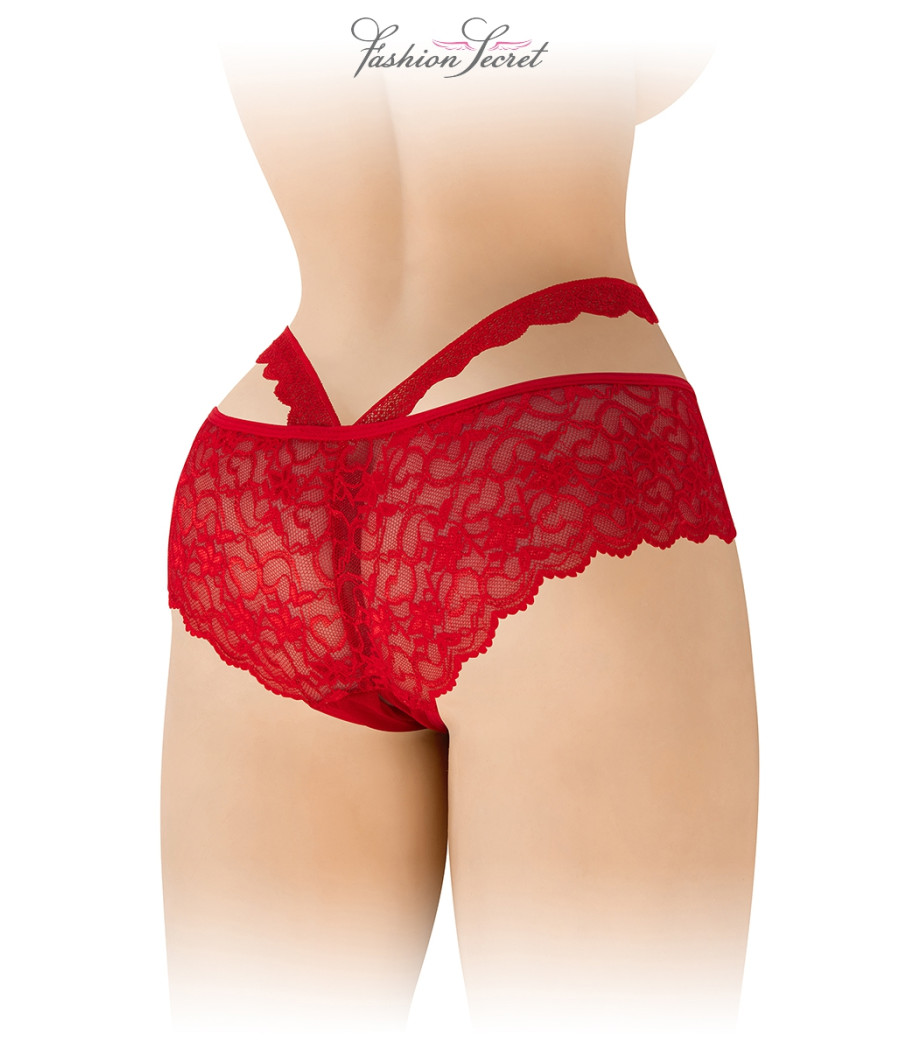 Culotte ouverte rouge Marie - Fashion Secret