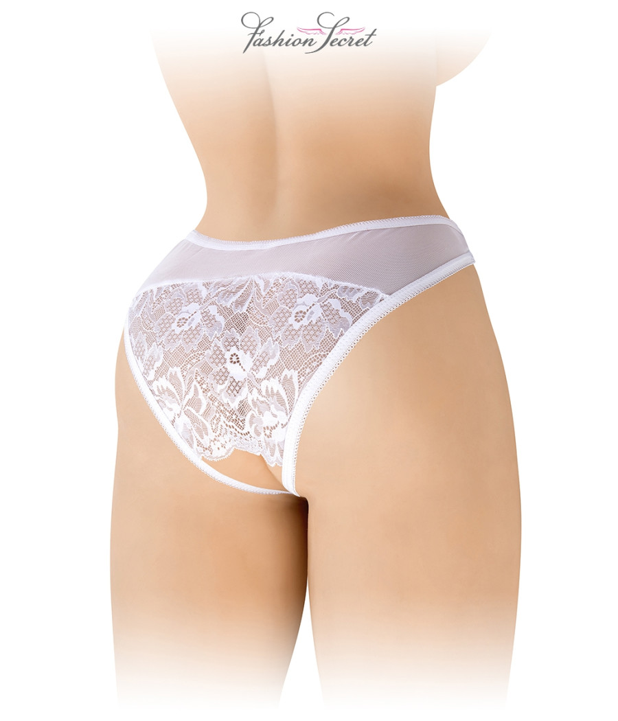 Tanga blanc ouvert Ava - Fashion Secret