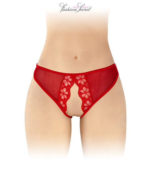 Culotte rouge ouverte Ambre - Fashion Secret