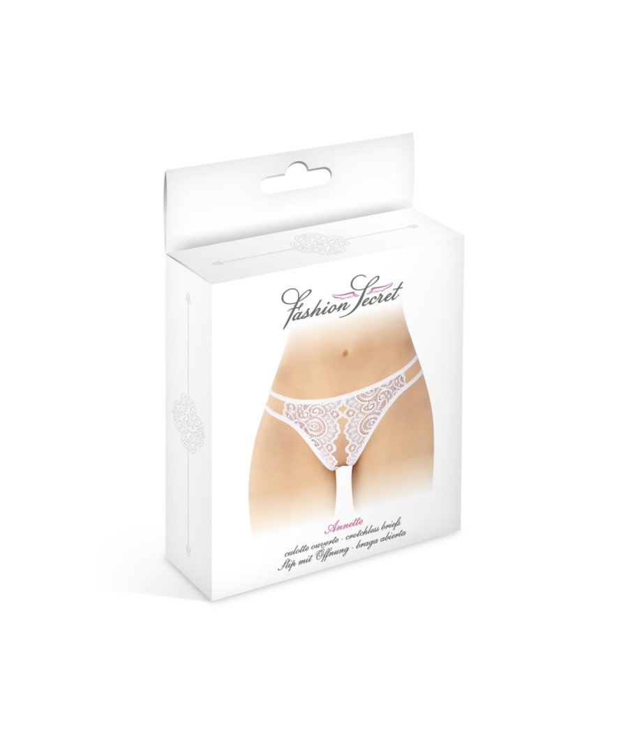 Culotte blanche ouverte Annette - Fashion Secret