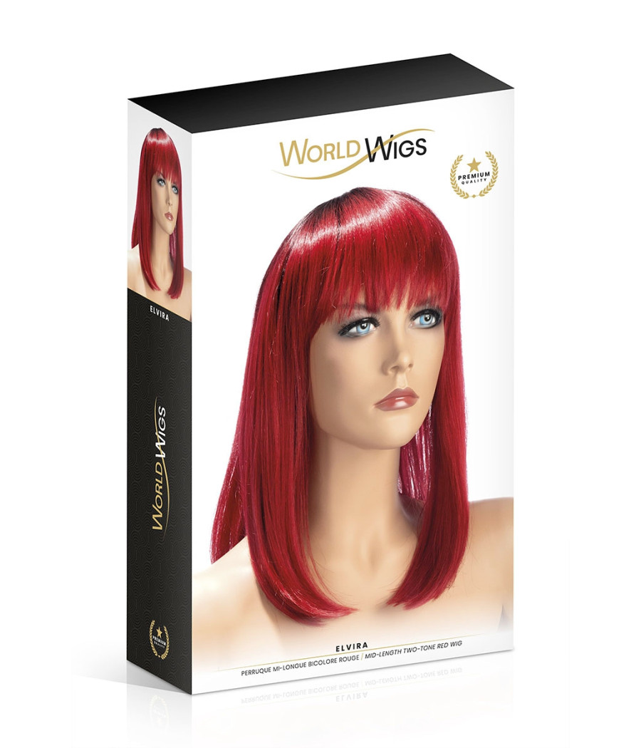 Perruque Elvira rouge - World Wigs