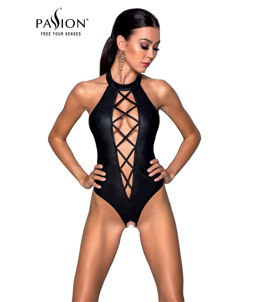 Body ouvert faux cuir Nancy - Passion