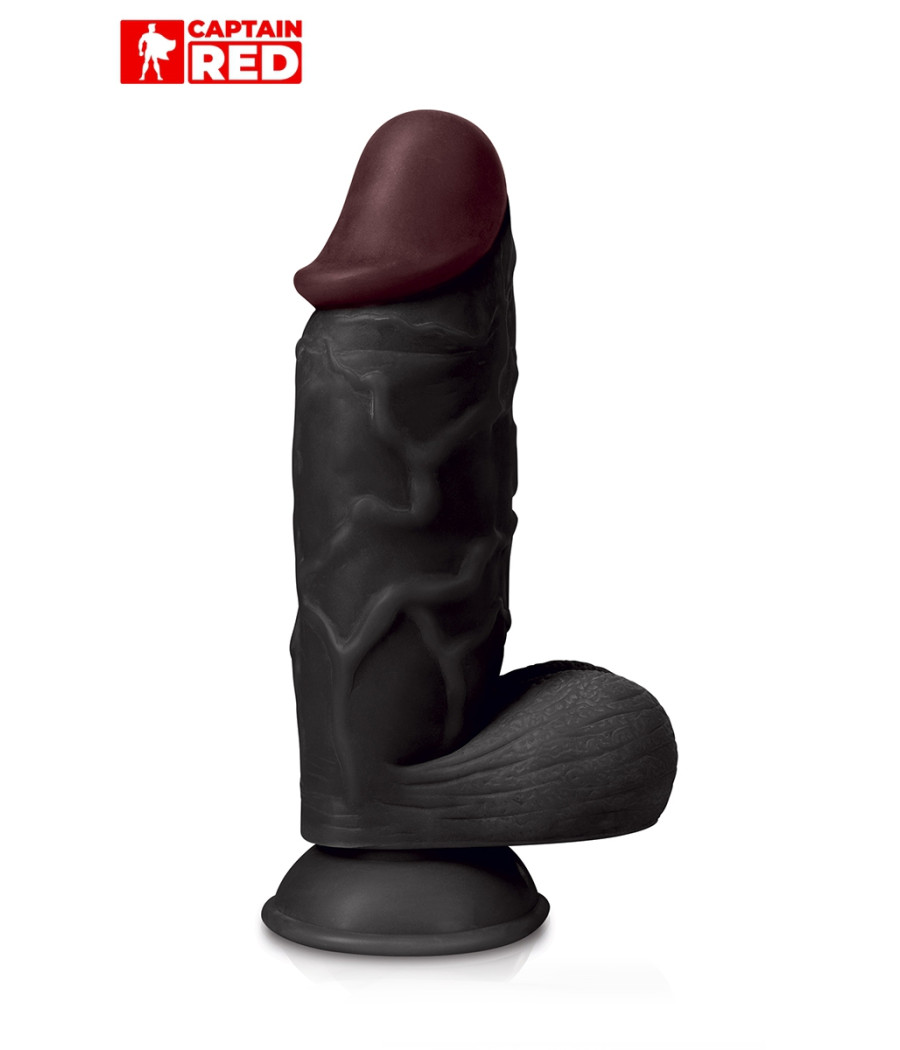 Gode XXL The Strong Black 26 x 6,5 cm - Captain Red