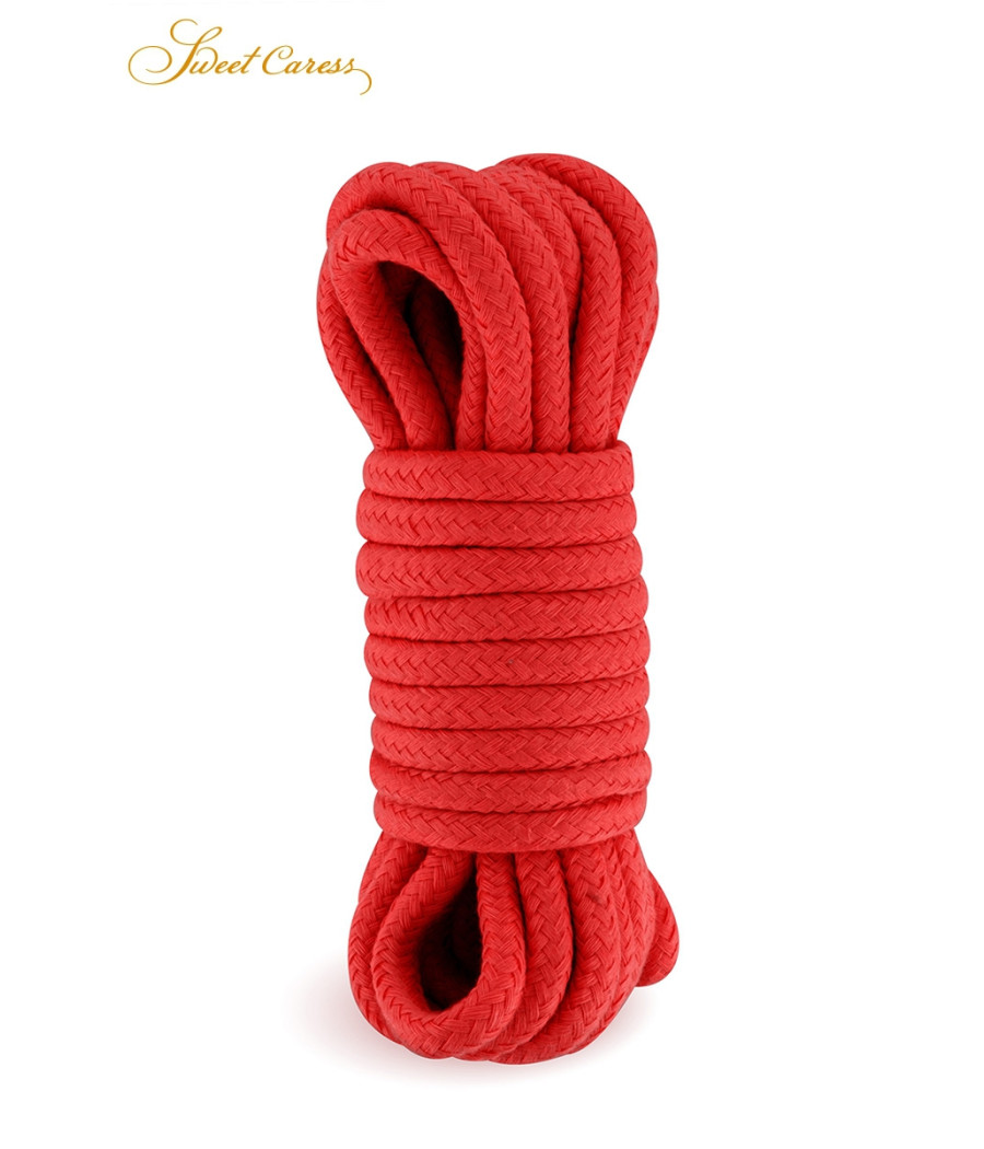 Corde de bondage rouge 5m - Sweet Caress