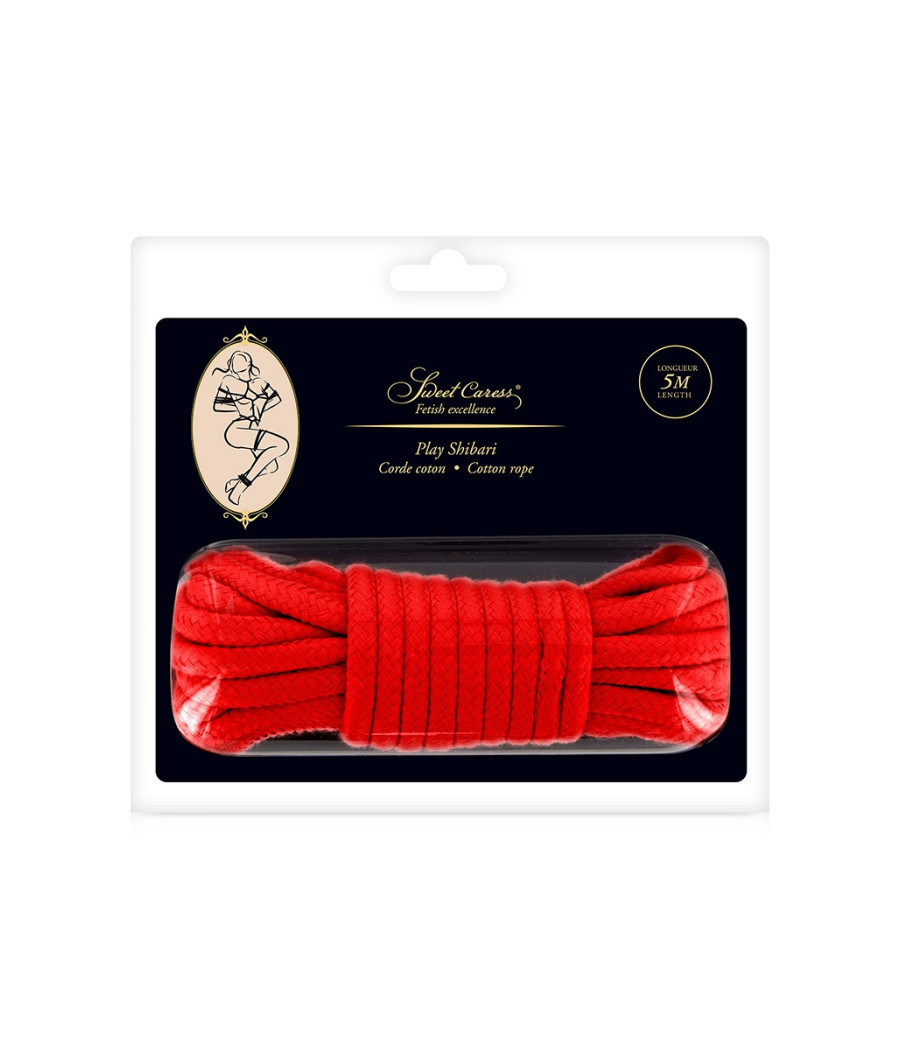 Corde de bondage rouge 5m - Sweet Caress