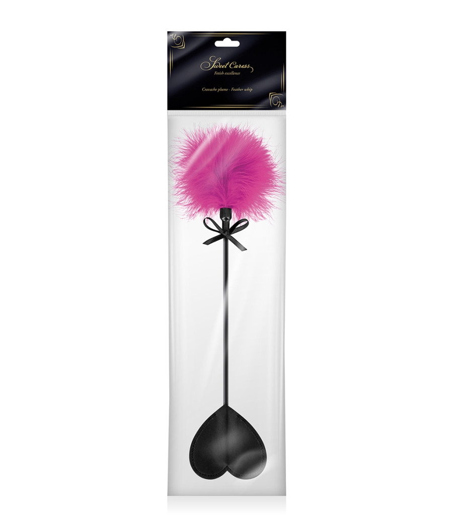 Tapette coeur avec pompon fuchsia - Sweet Caress