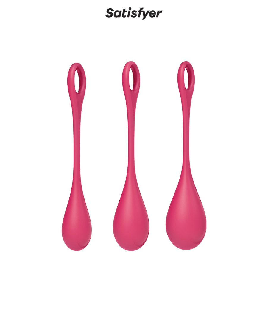 Kit d'entrainement pelvien Yoni Power 1 Rouge - Satisfyer