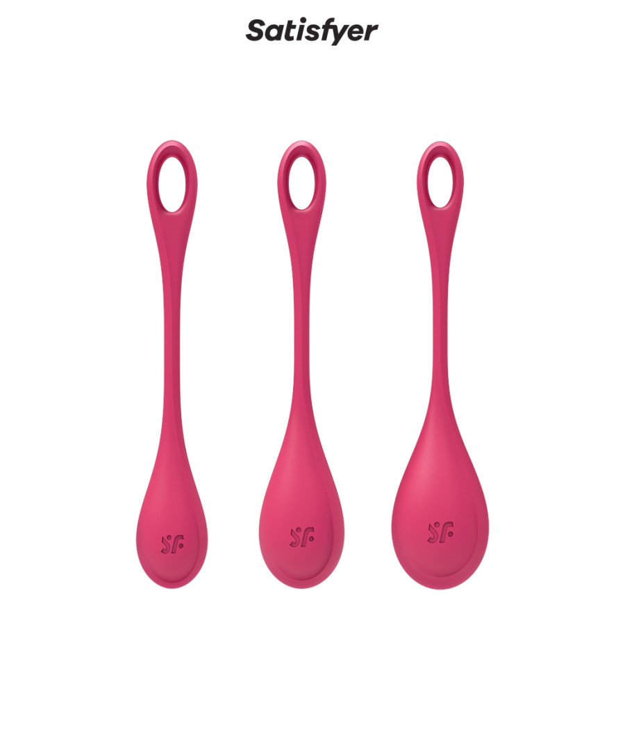 Kit d'entrainement pelvien Yoni Power 1 Rouge - Satisfyer