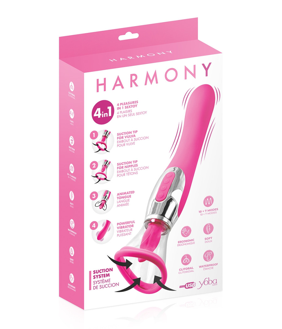 Stimulateur 4 en 1 Harmony fuchsia - Yoba